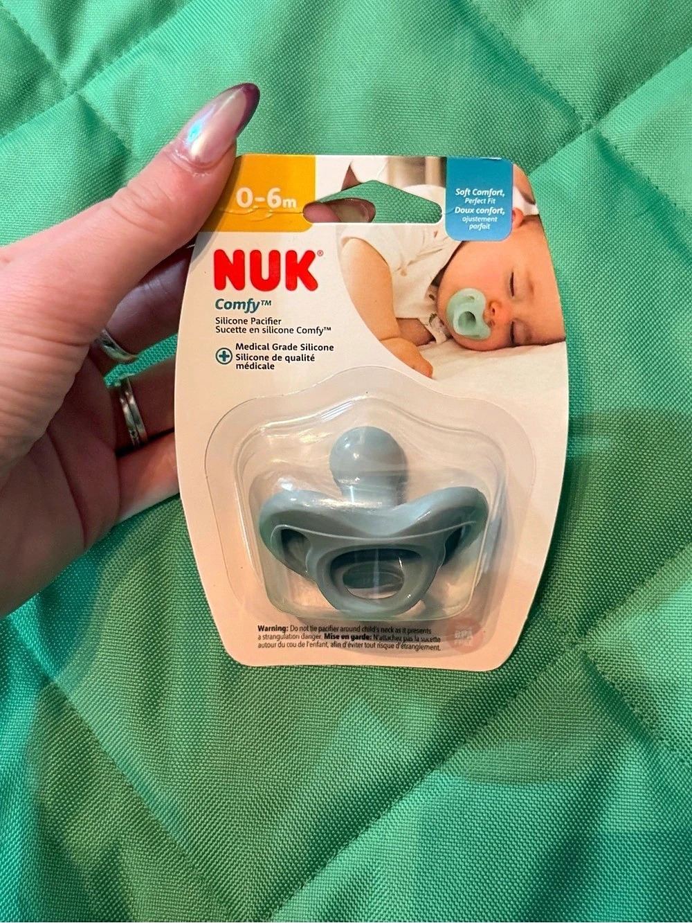 NUK Comfy Silicone Pacifier 0-6M Blue Baby 0-6M